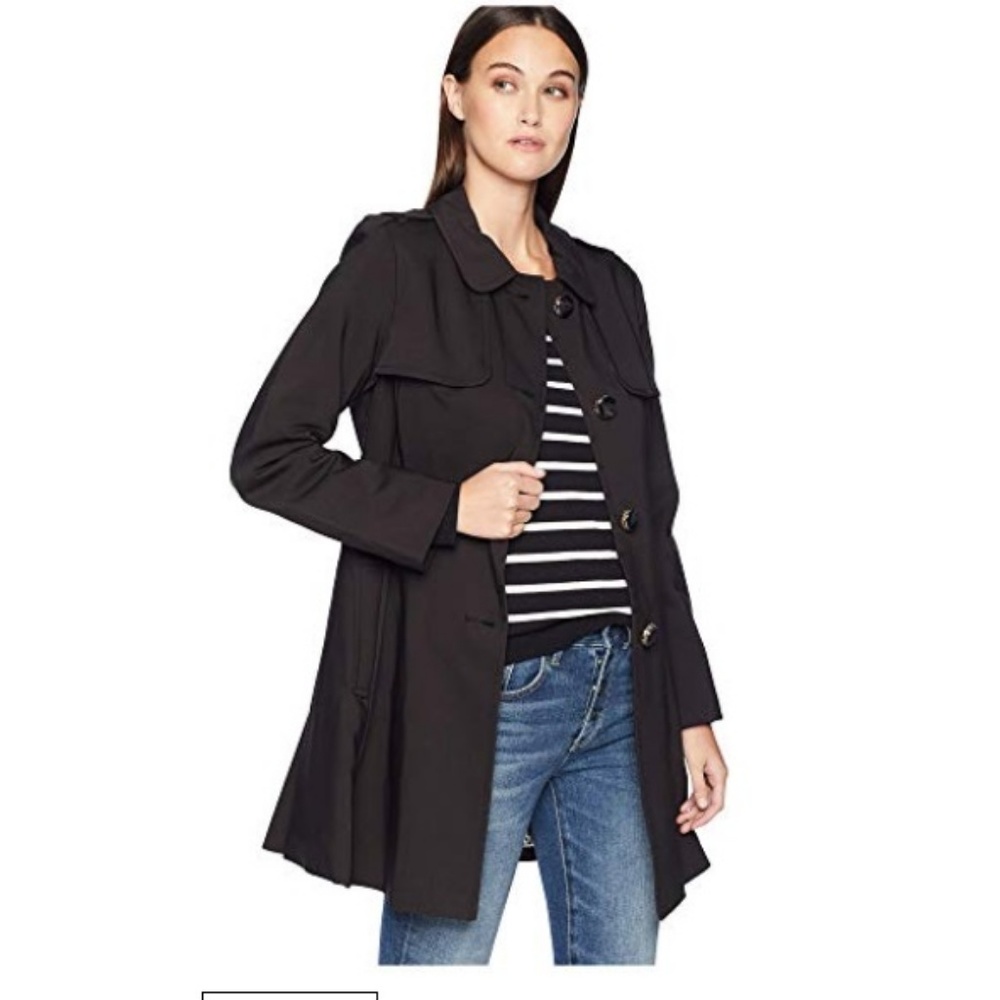 Kate Spade Runway Trench Coat Black S